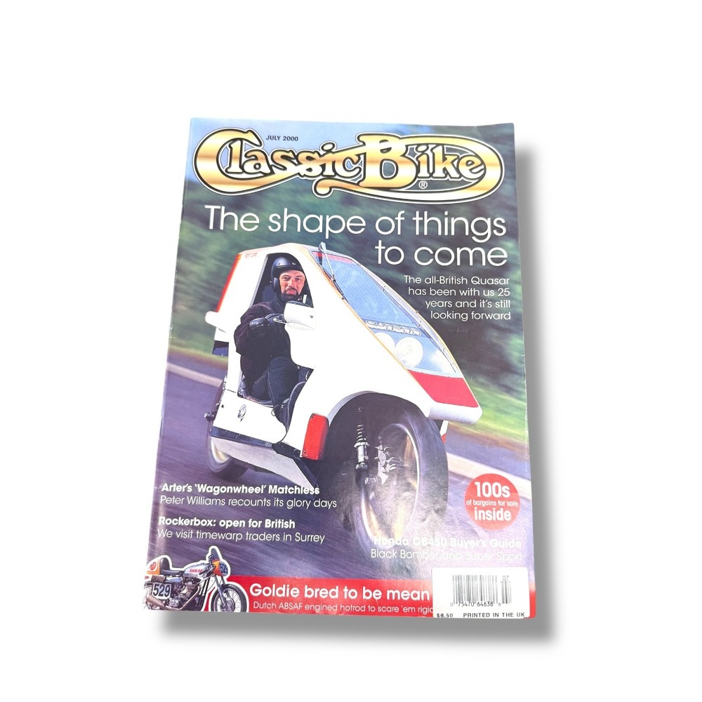 Classic Bike Magazine July 2000 Quasar‎ Motorcycle Cover British Collector Issue